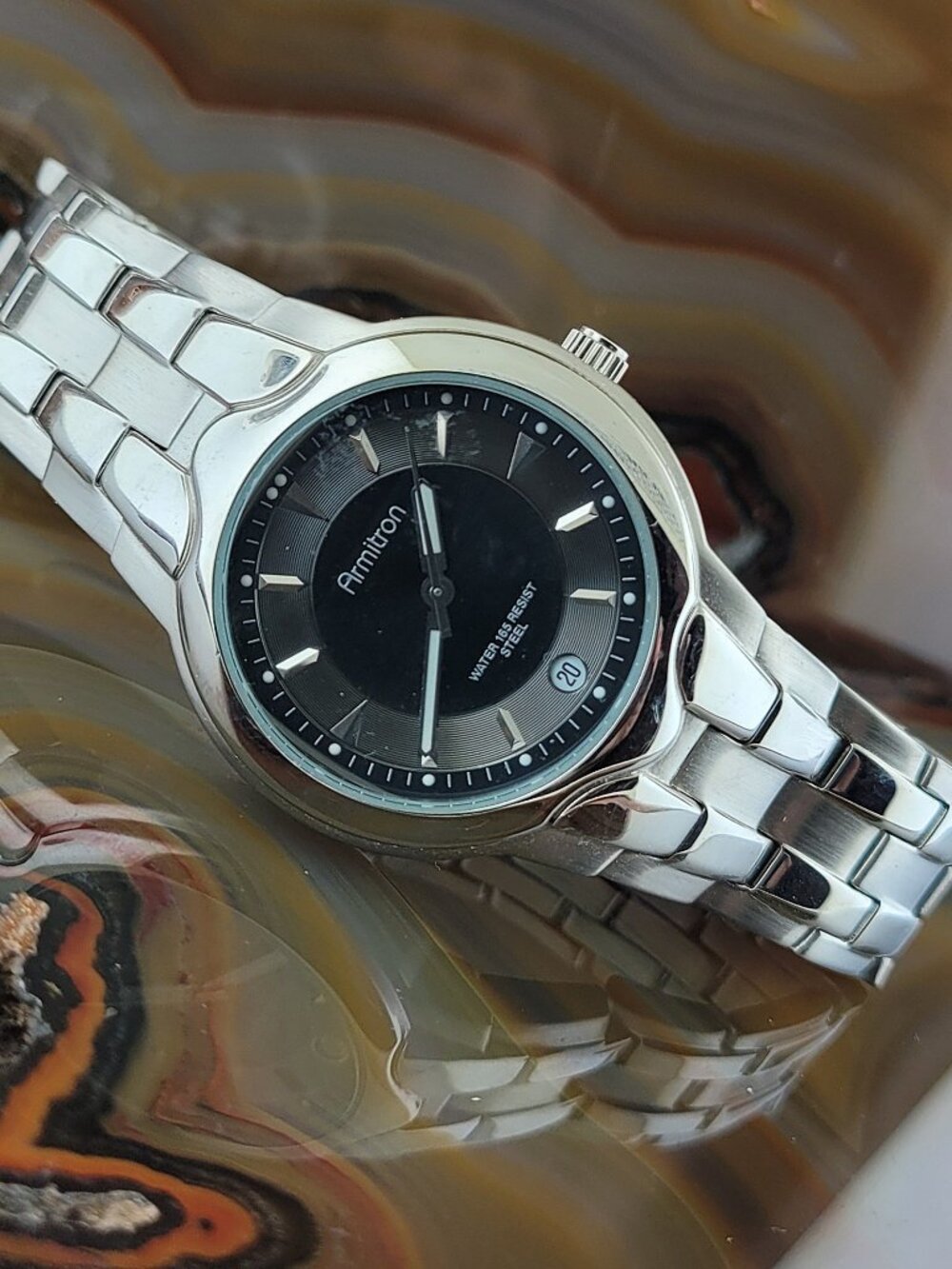 Mens Armitron Steel Sport Watch 36mm